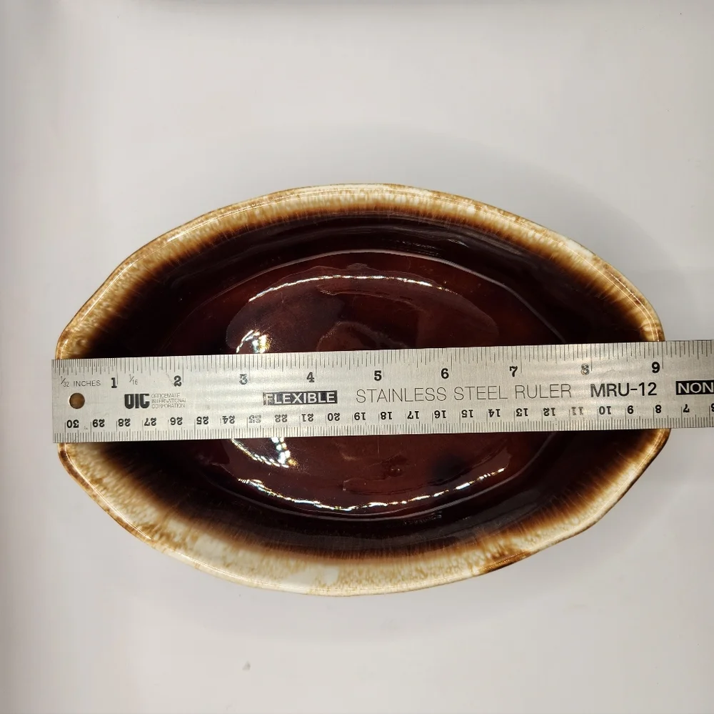Vintage McCoy Brown Drip Glaze Ovenproof Baking Dish Made in USA